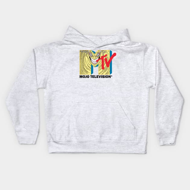 Mojo Television Kids Hoodie by dumb stuff, fun stuff